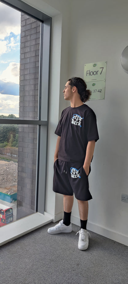 After Dark Summer T-Shirt & Shorts Set (Black)